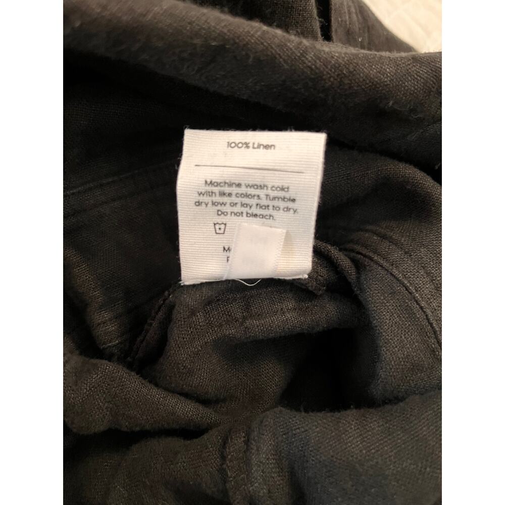 NEW MATE THE LABEL Long Sleeve 100% Linen Jumpsuit - Jet Black SIZE S - Picture 9 of 13